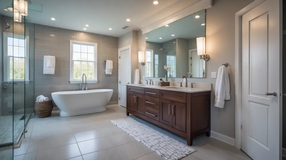 Modern bathroom remodel — Grace General Construction