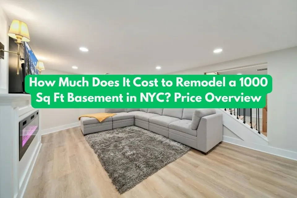 info graphy and a remodeled basement image in the bacround